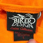 Biker Design Shore Wildwood New Jersey 2009 Tank Top Sz L Tight Fit Orange Size L Photo 2