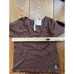 Free People NWT Movement Bail Out Long Sleeve Layer Crop Top Cocoa Brown M/L $68 Photo 5