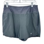 Title Nine Nimblene Womens Gray Athletic Running Shorts Size M Zip Pocket Photo 2