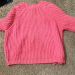 Line and Dot  gorgeous pink sweater cardigan chunky knit open full sleeve nwot Photo 3