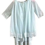 Shirey Vintage Peignoir Nightie & Bed Robe Set Jr. Petite 7/8 Blue Photo 0