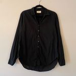 Xirena Beau Black Long Sleeve Button Down Shirt Boyfriend Oversized size Medium Photo 1