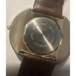 Collezio Quartz Watch White‎ Pearlized Dial Silver Tone Case Brown Leather Band Photo 7