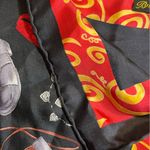 Brighton 100% silk Vintage Black and Red Scarf with Handbag and Shoe Design NWOT Photo 6