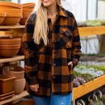 RD STYLE | Women's Oversized Conscious Plaid Flannel Shacket Jacket Black Size M Photo 6