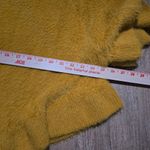 Anthropologie  Womens Mustard Yellow One Size Fuzzy Soft Fall‎ Photo 6