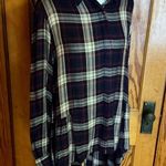 Elan  oversized ruffled flannel shirt Photo 6