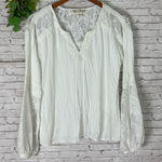 Idyllwind  White Doily Sleeve Boho Blouse Photo 0