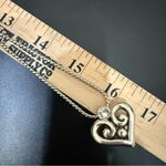 Brighton Silver-plated Alcazar Heart w/ Swarovski Crystal Badge Clip Necklace Photo 9