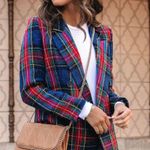 VICI FRANKLIN METALLIC PLAID BLAZER Photo 7