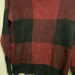 Tahari Womens Soft Sweater S Small Bust 36” Black & Red Plaid Cowl Turtleneck Photo 1
