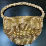 Sparkly Gold Rhinestone Mini Triangle Evening Wristlet Mini Bag Photo 6