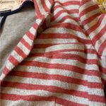 Anthropologie Cartonnier Striped Blazer Jacket Medium Red Gray Knit Photo 5