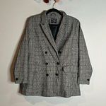 Abercrombie & Fitch  black and grey plaid blazer jacket Photo 0