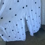 Ava Sky Fighting Eel Polka Dot Hawaiian Midi Jumpsuit Romper Pockets XS White Photo 2