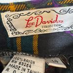 Vintage Lee David Floral Plaid Midi Skirt Holiday Tartan Dark Academia 14 Red Photo 3