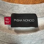 Misha Nonoo Memphis Sweatshirt Womens XXL Gray Black Combo Cropped Raglan Sleeve Photo 7