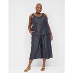 Lane Bryant Swing Lurex Gauze Tie-Strap Scoop Neck Tank Size 28. NEW Photo 2