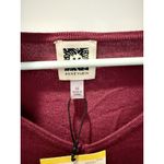 Anne Klein NWT Women M Medium V Neck Sweater with Button Red Long Sleeve Photo 6