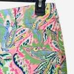 Talbots Perfect Short 9” Inseam Pink Botanical Paisley Pockets Stretch size 8 Photo 2