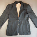 Henri Bendel Silk Black womens Jacket 2 Buttons Size 14 Photo 0