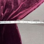 Greylin  Anthropologie‎ Luna Velvet Jumpsuit Wide Leg Cropped Burgundy Small Photo 10