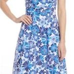 Tahari ASL Blue Floral Dress Spring New Size 12 Photo 0