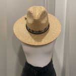Forever 21 Tan Straw Panama Double Banded Hat With Black & White Band - S/M Photo 4