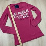 American Eagle Y2K Outfitters Pink Thermal Long Sleeve Graphic T Shirt Womens LG Photo 3