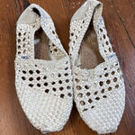 Toms  Cream Woven Crochet Boho Style Classic Slip On Shoes Womens 8 Photo 0