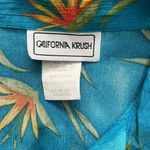 Vintage 90s California Crush Bright Floral Top Blue Size M Photo 1