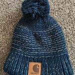 Carhartt  Blue Knit Pom-Pom Beanie Women’s Photo 0