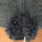 Vintage Vivienne Poy handmade full zip designer artsy sweater small pockets rare Blue Photo 13