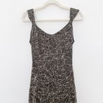 Coldwater Creek Womens Dress Size 8 Brown Leaf Print Midi Boho Chic Forest Fairy Photo 1