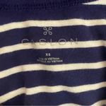 Caslon SZ XS blue and white striped tank top Photo 3