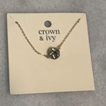 Crown & Ivy necklace Love knot gold tone jewelry New OS Photo 4