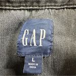 Gap Women’s Longsleeve Utility Denim Shirtdress Pockets Western in Black Wash L Photo 12