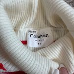 Callahan Lucy Red & White Stripe Turtleneck Short Sleeve Cropped Sweater Size XS Red Photo 4