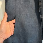 Talbots  Womens Open Front Linen Blazer Size 10P Preppy Old Money Office Travel Photo 5