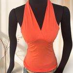 Vintage Y2K 2000s Deadstock Coral Italian Halter top Orange Photo 0