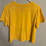 Disney Winnie the Pooh & Piglet Size XL Yellow Embroidered Graphic  Crop Tee New Photo 1