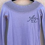 A/X Armani Exchange Wide Neck Sweater S Juniors Y2K Purple Size undefined Photo 1