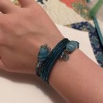 Women’s Stretchy Spiral Bracelet Beaded Blue Photo 6