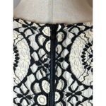 Taylor Black And Ivory Crochet Lace Long Bell Sleeve Fit And Flare Dress Size 4 Photo 7