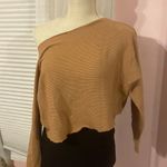 Premise  Off The Shoulder Brown Sweater  Photo 0