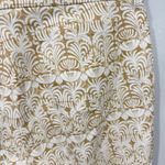 J. McLaughlin  Gold & Cream Printed Pants | Size 8  Description Photo 3