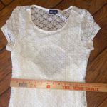 Wet Seal  Cream Sheath Mini Dress Scoop Neck Short Sleeve Photo 2