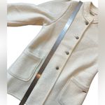 Vintage J. Kaufmann Wool Jacket Coatigan Ribbed Knit Trim Long Cream Size 10 Photo 12