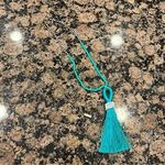BaubleBar Sugar fix by Bauble Bar Turquoise Tassel Necklace Photo 0