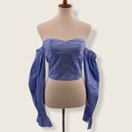 On twelfth‎ long sleeve off shoulder top zip back L Blue Size L Photo 1